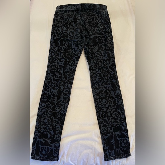 J Brand “The Skinny” in Black Velvet Brocade Stovepipe Jeans - Picture 10 of 10